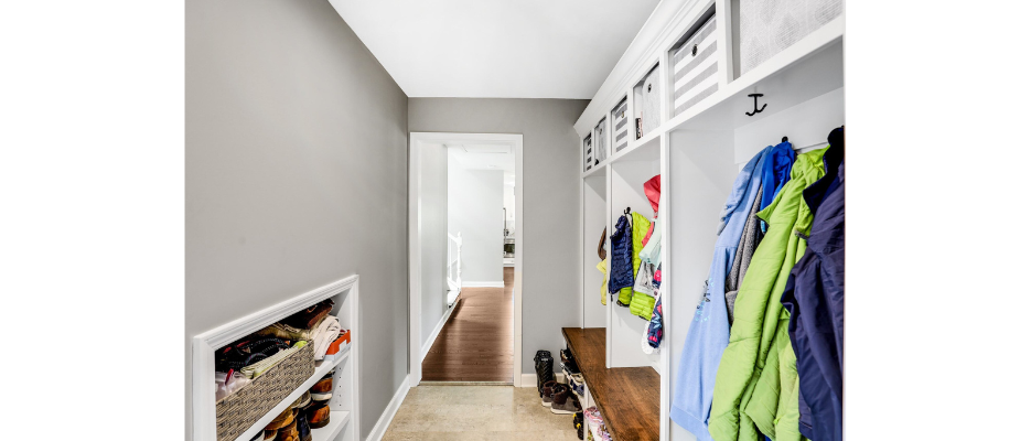 mudroom in home remodel 